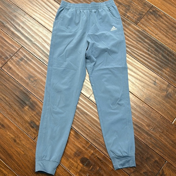 Adidas grayish blue joggers Sz M 10/12 - Picture 1 of 5